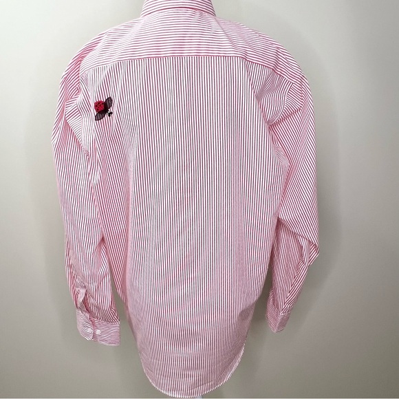 Mili Designs Striped Button Up Lady Bug Shirt Large - Picture 5 of 11